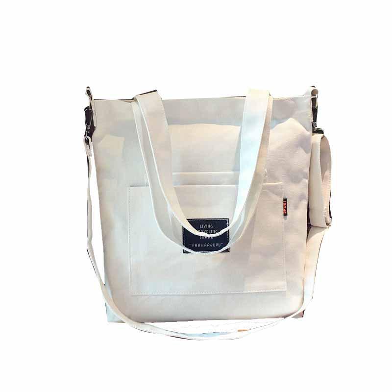 Women's Fashion Forest Series Canvas Shoulder Crossbody Bag - Large Capacity, Simple, Fresh, and Cute