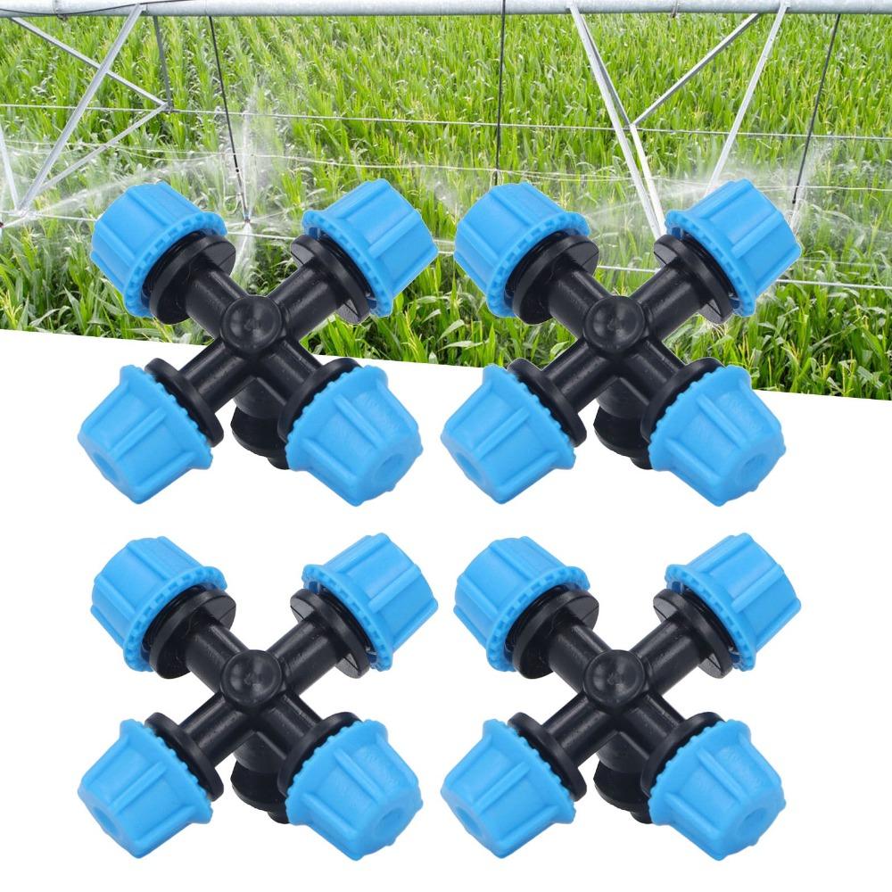 20PCS Plastic Cross Atomization Micro Nozzle Misting Sprinkler Nozzle  Swimming Pool Cooling