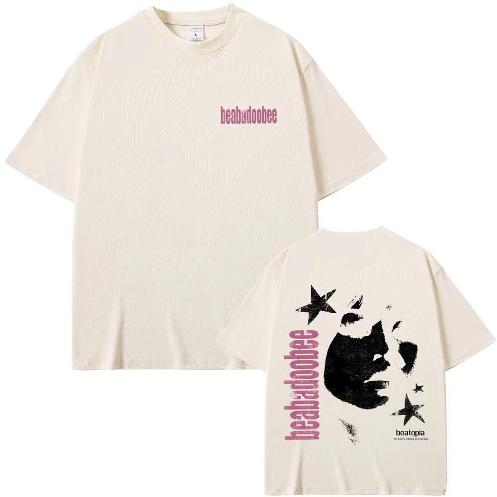Beabadoobee Face Graphic Tshirts Unisex Women Clothing Hip Hop Fashion Pop Music Tee Shirt Unisex Casual Cotton Vintage Tshirt