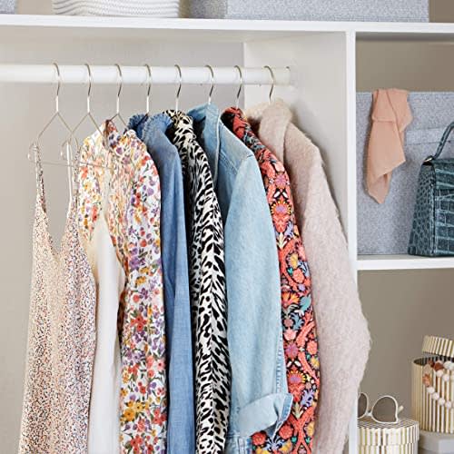 Basic Hangers, 50-Piece Set, Stainless Steel, Slim, Rust-Resistant, Stiff and Shrunk-Resistant, Silver