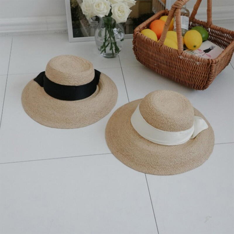 

Женская рафиаловая шляпа с лентой для летнего отпуска black