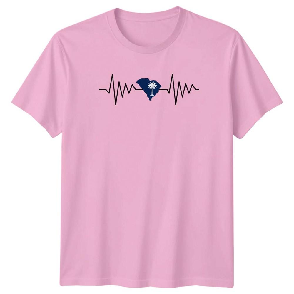 South Carolina Heartbeat TShirt EKG SC Pride Birthday Gift For Him And Her