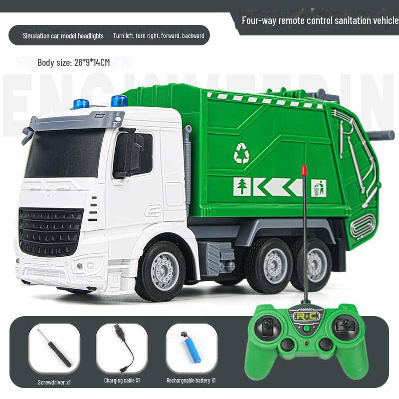 Set de jucării multifuncțional cu telecomandă, basculantă și betonieră