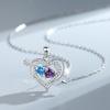 New Love God Arrow Necklace: Heart To Heart Love Love Double Color Fashion Creative Hollow Collar Chain for Girlfriend
