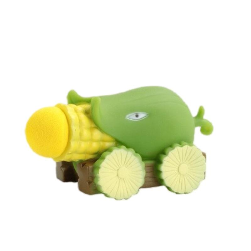 Plant Vs. Zombie Toy Olive Machine Gun With Pea Clip And Corn Shooter Accessories