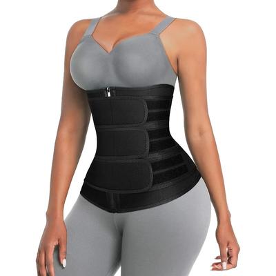Women Waist Trainer Cincher 3 Straps - Tummy Control Sweat Girdle Workout Slim Belly Band for Weight Loss