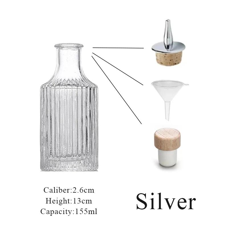 Cocktail Bitters Bottles With Cap Vintage Glass With Stainless Steel Caps Kitchen Seasoning Tools Bar Bartender Accessories