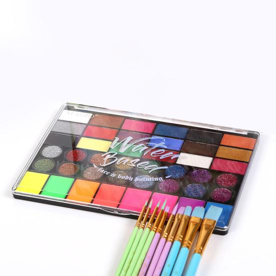 42 Colors Face Painting Kit for Kids Halloween Party Makeup Pallet Body Paint Set for Cosplay Clown Birthday Show