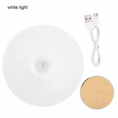 USB Charging LED Night Light Human Body Sensor Lamp with Magnet for Home Room Indoor White