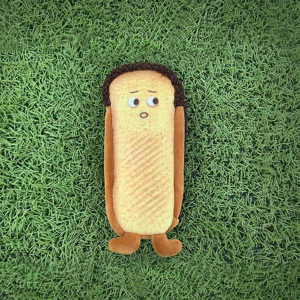 Large Capacity Bread Toast Pencil Case Toast Toast Pencil Case Plush Pen Pouch  Student Gift