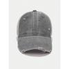 1pc Solid Distressed Perforated Mesh Washed Baseball Cap, Breathable Sun Protection Accessory For Spring/Summer
