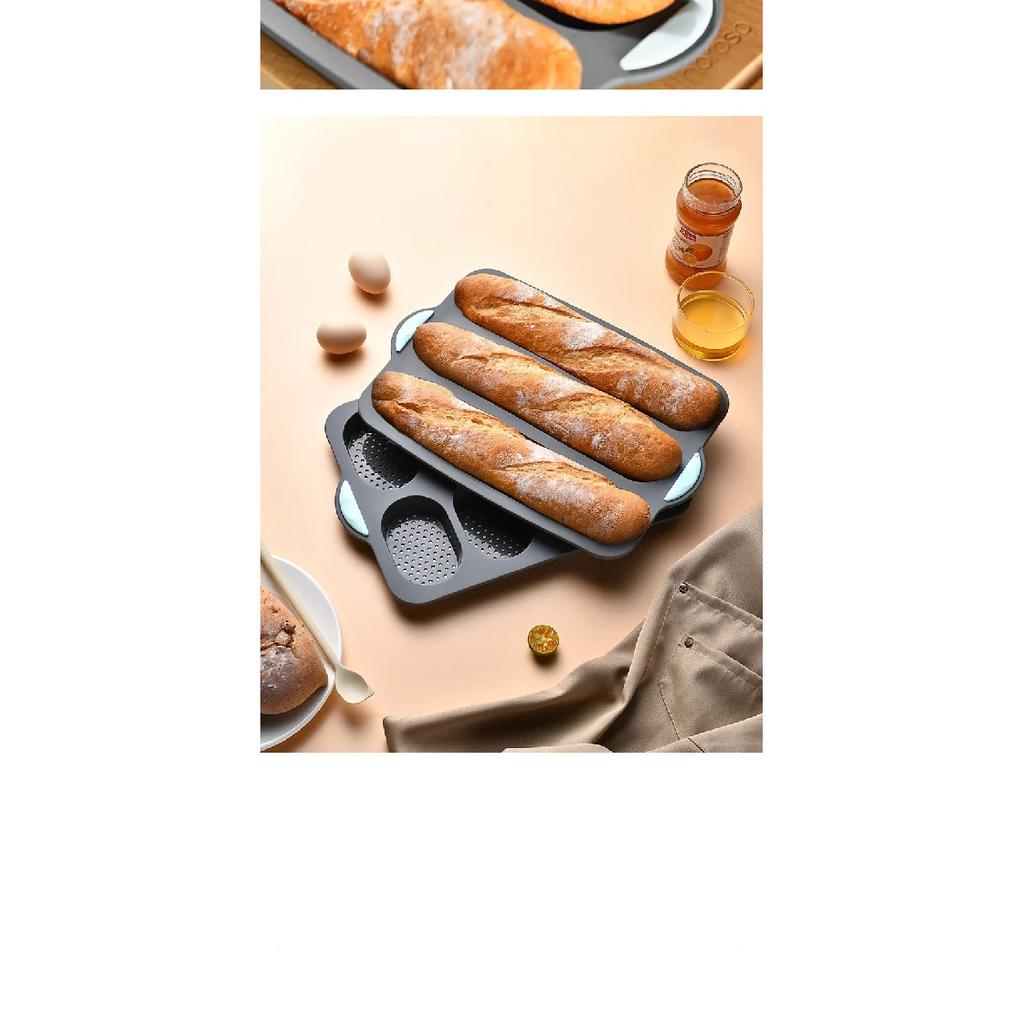 Baking Mold Restaurant Bread Food Mould Grade Baguette Bake Tray Silicone Anti-scalding Non-stick Oven Tool Kitchen Accessories