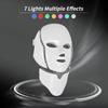 7 Color LED Phototherapy Mask - Facial & Neck - Whitening, Anti-Acne, Pore Shrink