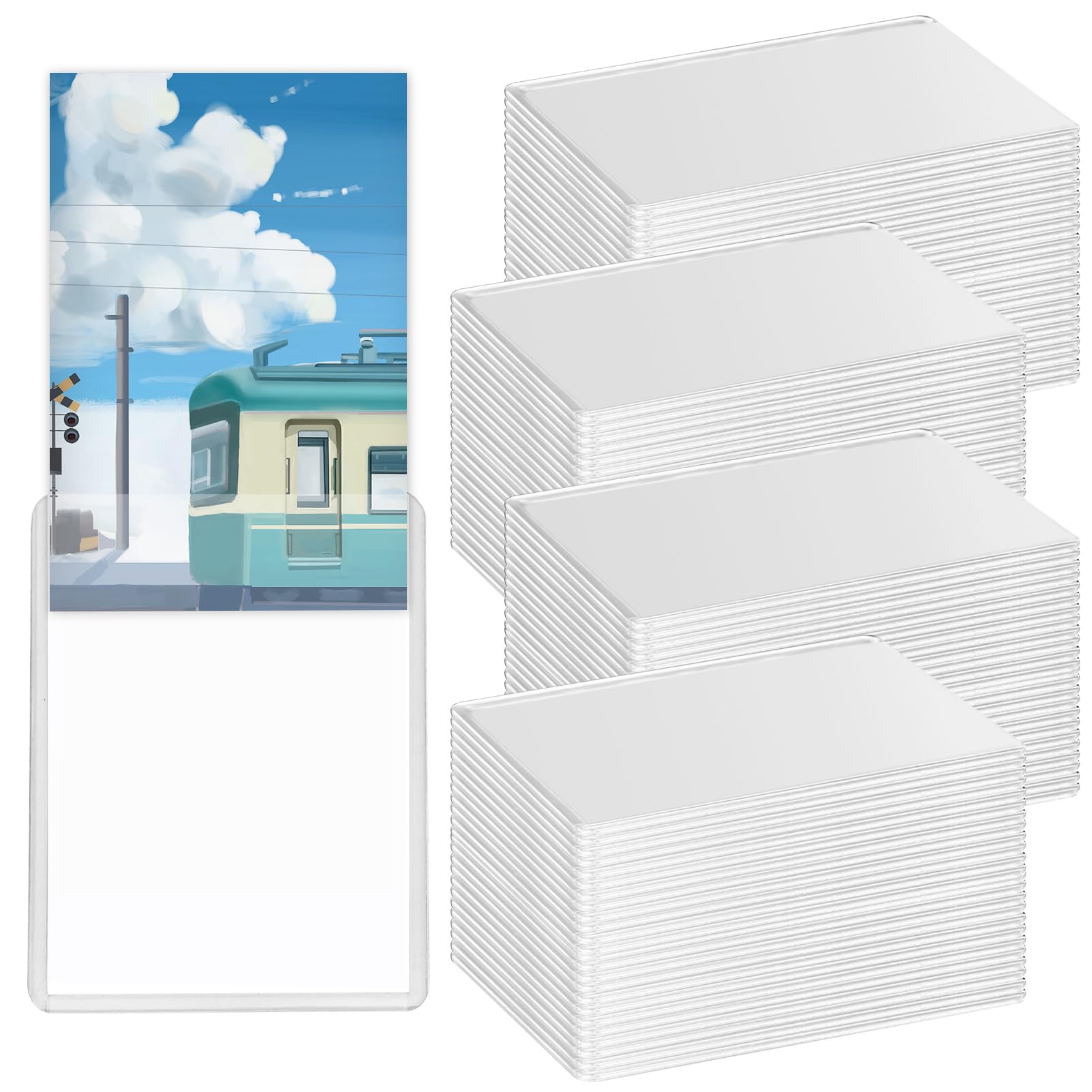 

НИТОНАМИ Топ-лоадер для обычных карт Загрузчик для карт для коллекционирования Хранение карт ПВХ материал Ультрапрозрачный о (Набор 120)