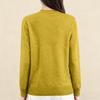 Women's Fashion Casual Pullover Knitted Sweater With Buttons, Solid Color, Long Sleeves Top