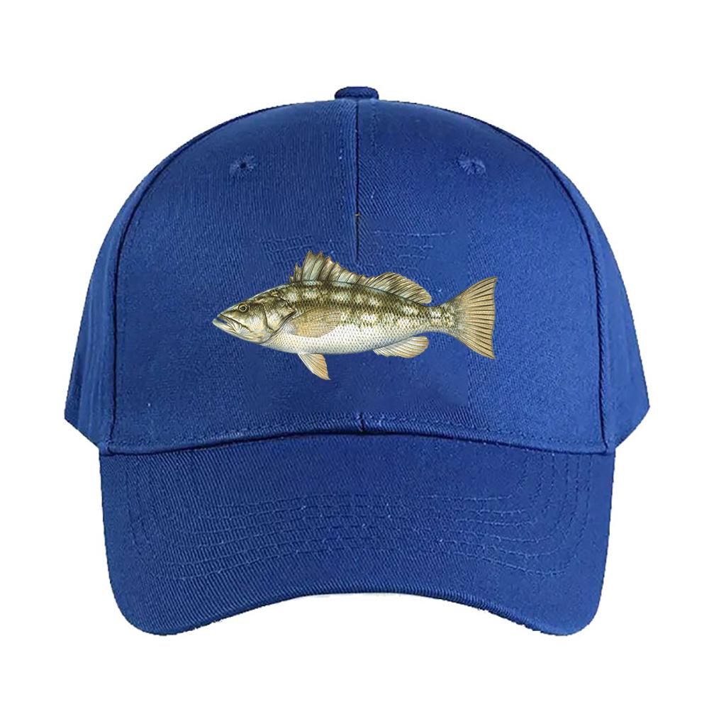 Seabass Shaped Caps Summer Adult Baseball Cap Adjustable with Curved Brim Duckbill Hat Protection Sun Hats Casual