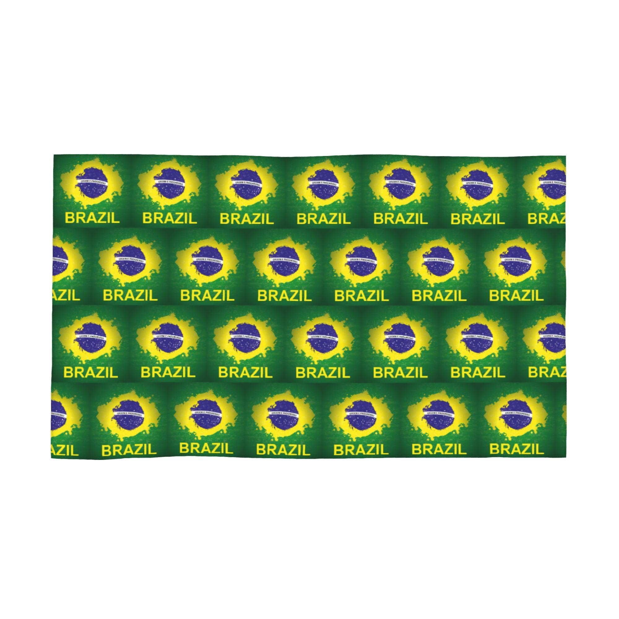 

Brazil Flag Soft Face Towel Quick Dry Pool Bath Cotton Towels Absorbent W40*H60(CM)