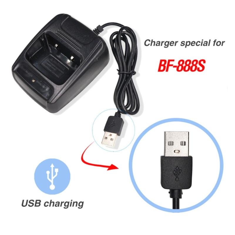 Portable USB Charger Dock Interphone Charging Holder Base Compatible for BF888S 777S Series and More