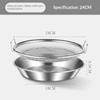Stainless Steel Cooking Oil Strainer Round Shape Double Handles Reusable Oil Filter Tray Fine Leaking Holes Heat Resistant