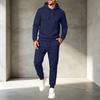 Men's Pullover Hoodie Sweatshirt Athletic Set Casual Training Workout Sweatsuit