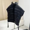 Schinteon Women Down Irregular Vest with Hood Sleeveless Jacket Solid Fashionable Autumn Winter