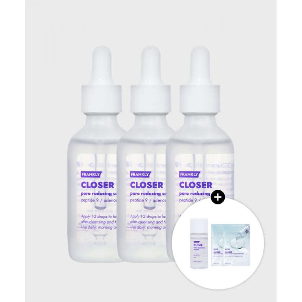 Frankly [3pack] Closure Serum 60 Ml X 3  + 10 Ml Closure Serum+2 Mask Packs Included NONE