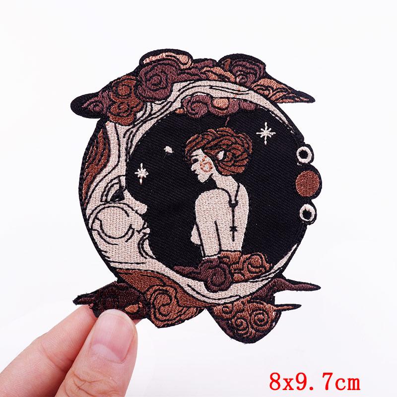Outdoor/Adventure Embroidey Patch DIY Cartoon Sun Iron On Embroiderd Patches For Clothing Sew Stickers Badge Decoration