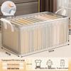Cesto Pieghevole Trasparente in Rete PVC per Conservazione Vestiti con Supporto in Telaio d'Acciaio