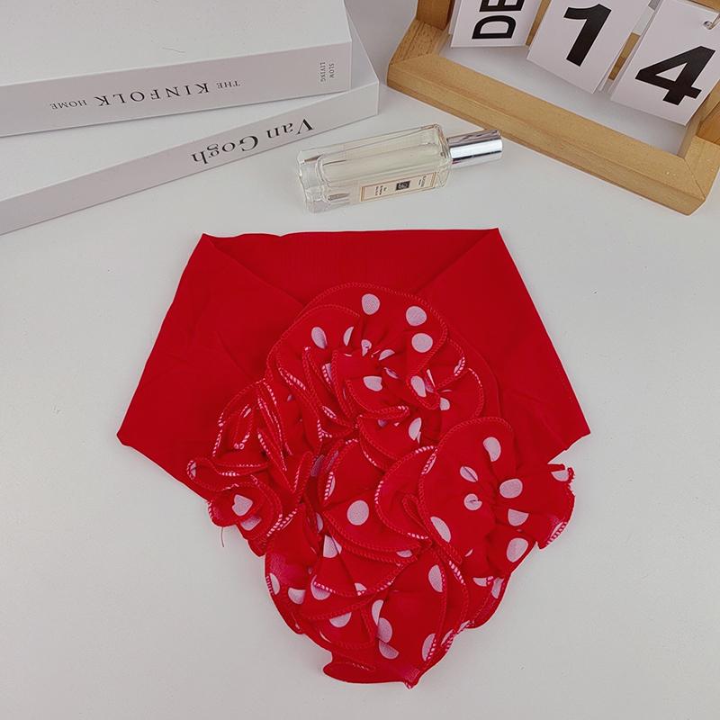 Korean Floral Chiffon Neck Guard False Collar Hedging Scarf Summer Women Ice Silk Protect Cervical Elastic Bib Headneck P51