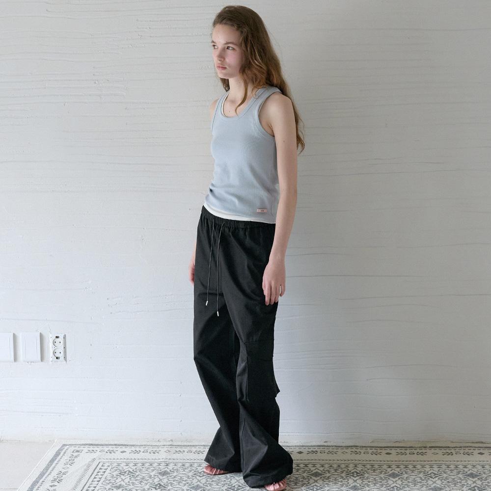 Elssibeui 2-Way Wide Jogger Pants_Black