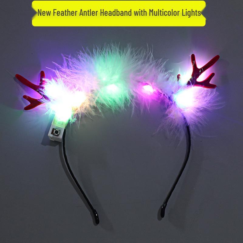 Christmas Reindeer Antler Headband - Festive Hair Accessory for Women & Children