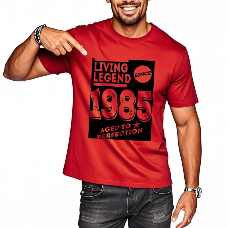 Soft For her Oneck tshirt Daily Wear Living Legend Since 1985 Aged To Perfection Cool Teenagers Tshirt male summer teeshirt S
