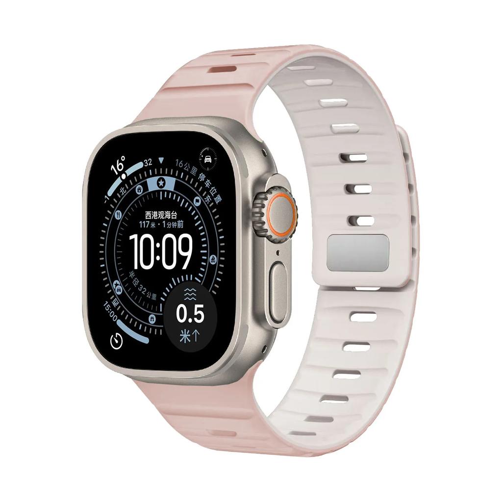 Magnetic Silicone Strap for Apple Watch Ultra 3 2 1 49mm Band Series 11 10 46mm 42mm/9 8 7 45mm 41mm Bracelet iWatch 6 5 4 SE 3