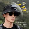 Breiter Rand Sonnenschutzhut Atmungsaktiver Kühlventilatorhut Modischer Sonnenschutz-Ventilatorhut Damen