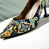Women's high-heeled single shoes spring and summer pointed thin heels large size versatile low-top shoes
