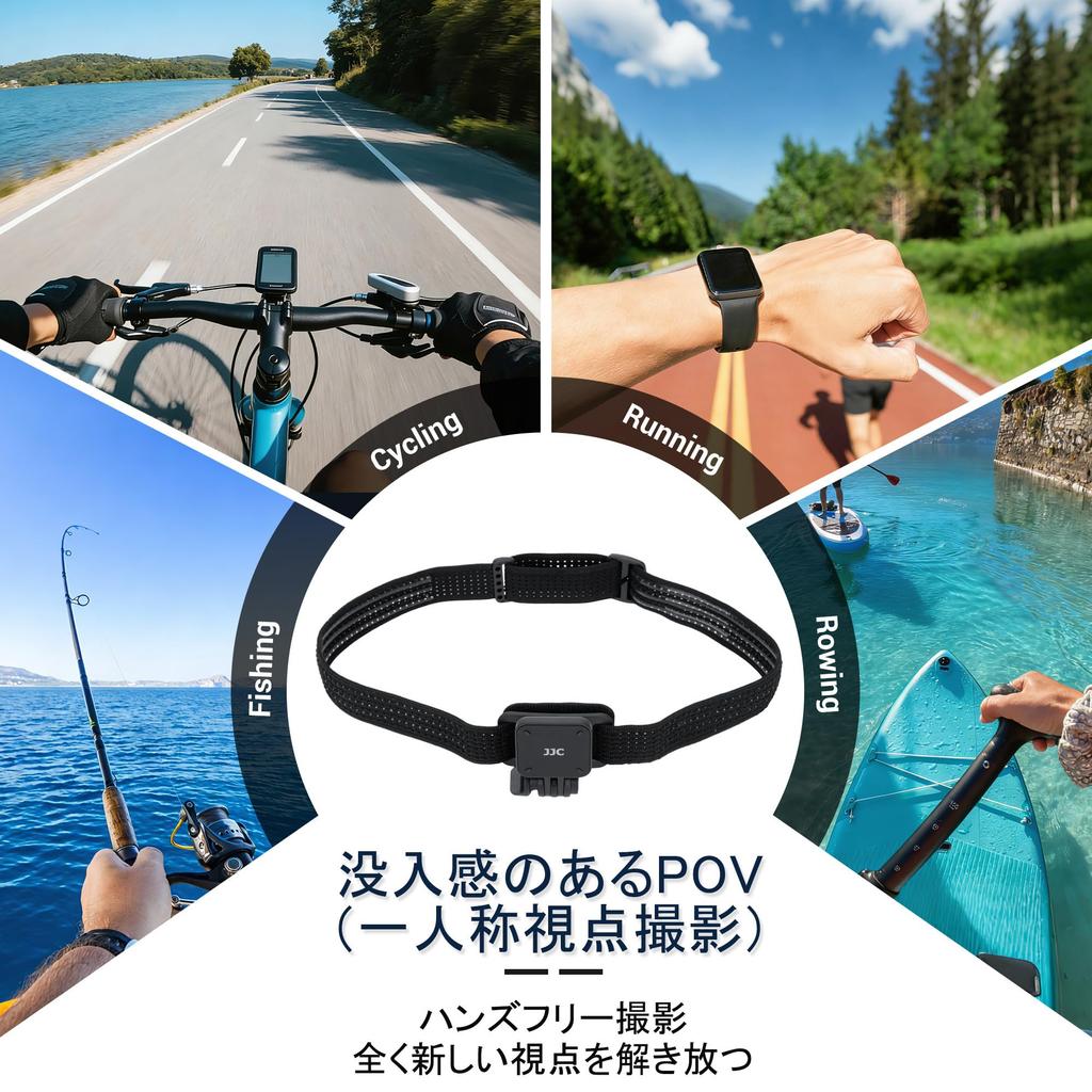 JJC Magnetic Head Strap Mount for Insta360 GO Ultra 48–62 cm Black Direct from Japan