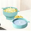 Machine à Popcorn en Silicone avec Couvercle Bol Réutilisable Pliable Micro-ondes et Lave-vaisselle Sûr pour Maison Fête Bureau Outils de Cuisson