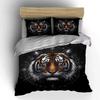 Geometric Tiger Art Three-Piece Decor Exquisite Three-Piece Bedding Set Gift For Kids And Adults