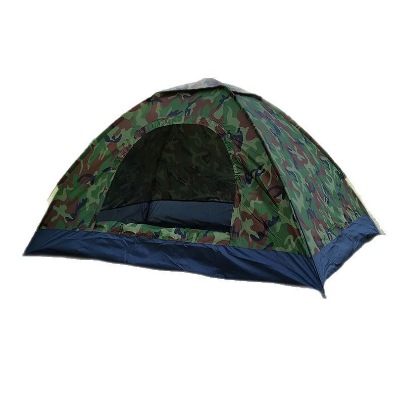 Compact Waterproof 1-Person Camouflage Tent - Automatic, Foldable, Thickened, Single-Layer for Outdoor Camping.