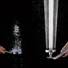 Rainfall Shower Head,360 Degrees Rotated Water Saving , High Pressure Shower Head with One-Key Water Stop,Bathroom Accessories