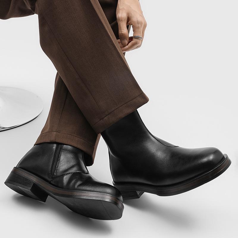 2025 New Men's Retro Casual High-top Thick-soled Versatile Thick-soled Heightening Martin Boots 57012-Q