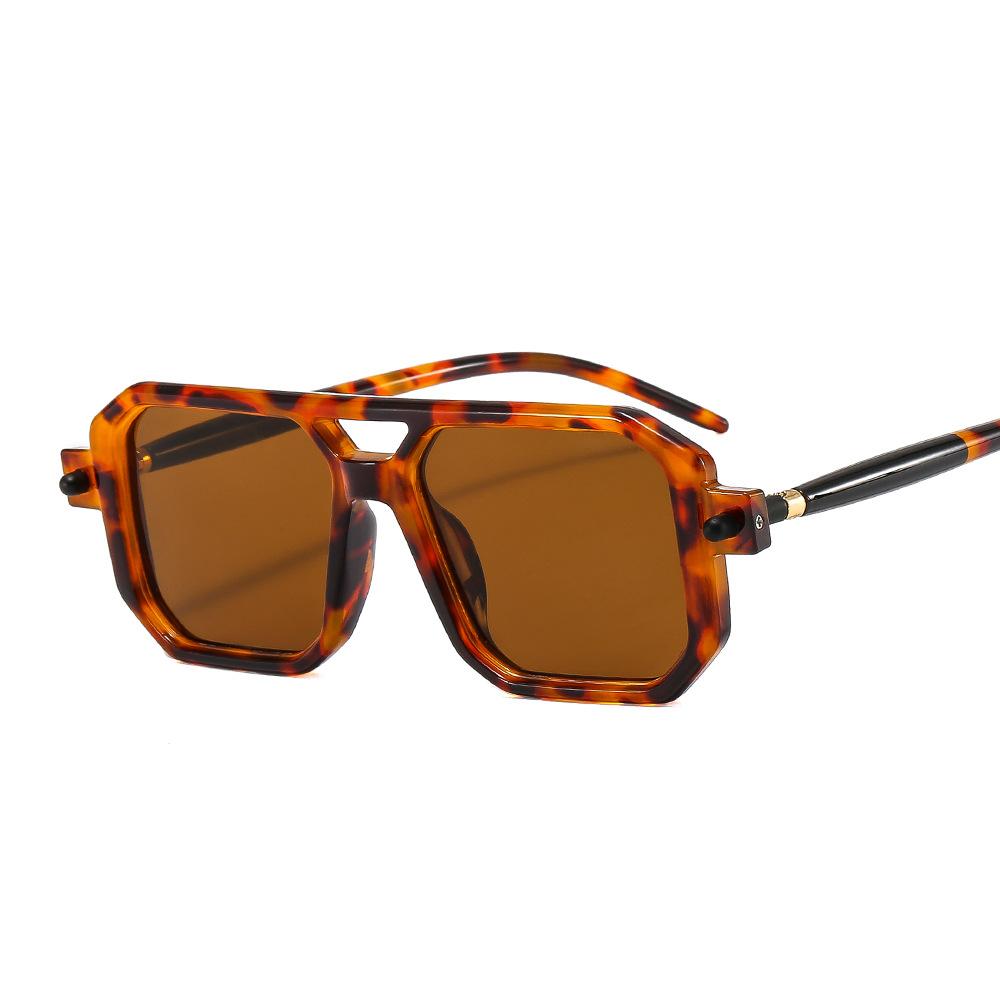 New Square Sunglasses For Men Women Fashion Luxury Retro Double Bridges Clear Anti-Blu-Ray Glasses Frame Tranding Shades Uv400