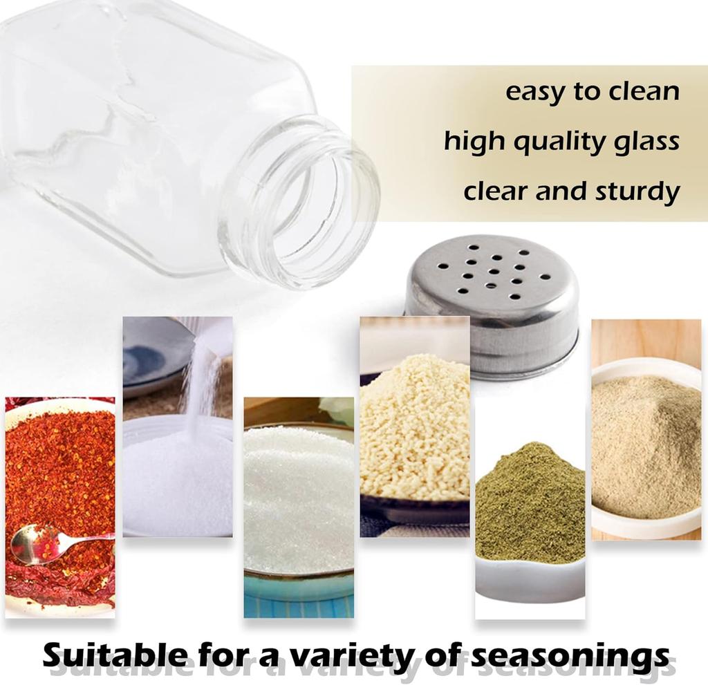 Salt And Pepper Shakers Set Clear Glass, Kitchen Gadgets Cooking Table