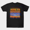 Herren Schwarzes T-Shirt mit Aufdruck Fu Kung No-Cut Transferpapier Druck Baumwoll-T-Shirt
