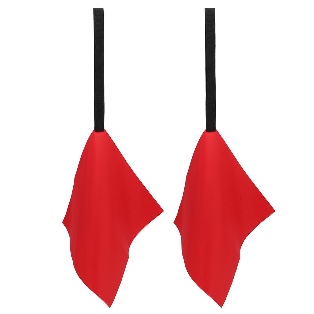 2pcs Kayak Security Flags Red Tow Flags for Kayak Canoe Boat Truck Trailer Polyester Durable Visibility Warning Flag