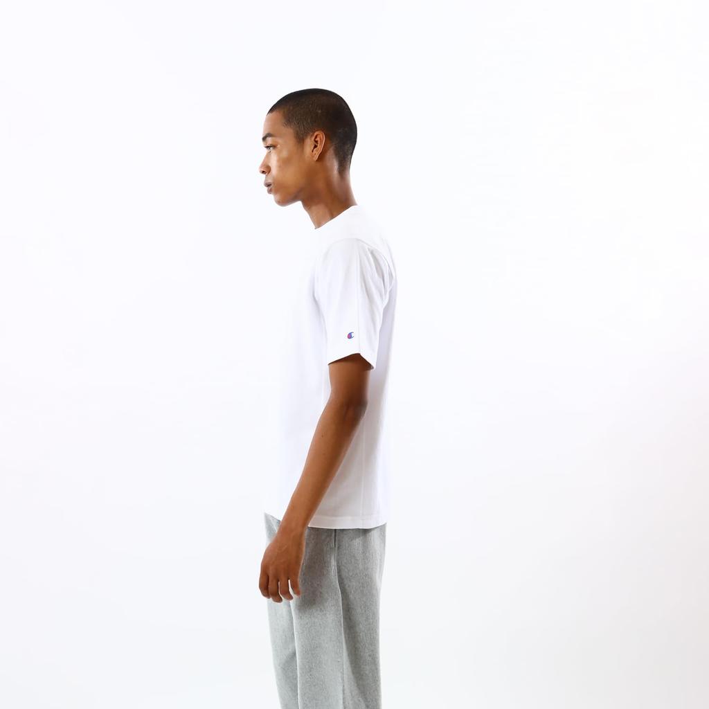 Short Sleeve Round Neck Cotton Revers Short Sleeve Revers White XL [Champion] T-shirt 100% 9.4oz Weave(R) T-Shirt Weave(R) C3-Z318 Men's