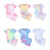 New Tie Dye For Newborn Baby Boy Girl Clothes Infant Print O-neck Casual T-shirts+Shorts Tracksuits Outfits Children Kid Overall