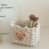 Handmade Storage Baskets Cartoon Animals Cotton Rope Woven Cosmetics Box Little Bear Sundries Organizer Cosmetic Storage
