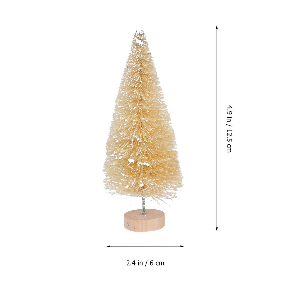 12 Stück Mini-Weihnachtsbaum 6cm 8cm 10cm Mehrfarbige Miniatur-Tannen für Schreibtischdekorationen Weihnachtsfeier-Zubehör Künstlicher Schnee