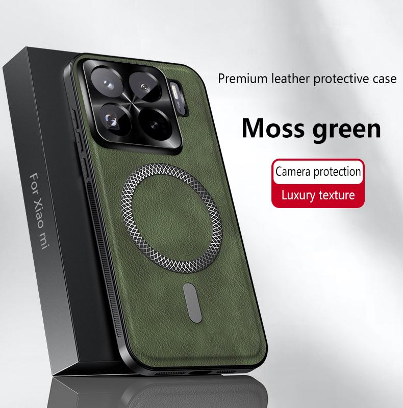 Retro Leather Magnetic Phone Cases For Xiaomi 15 Ultra 12 13 14 15s Pro 14T 14 Ultra Business Camera Protection Shockproof Cover